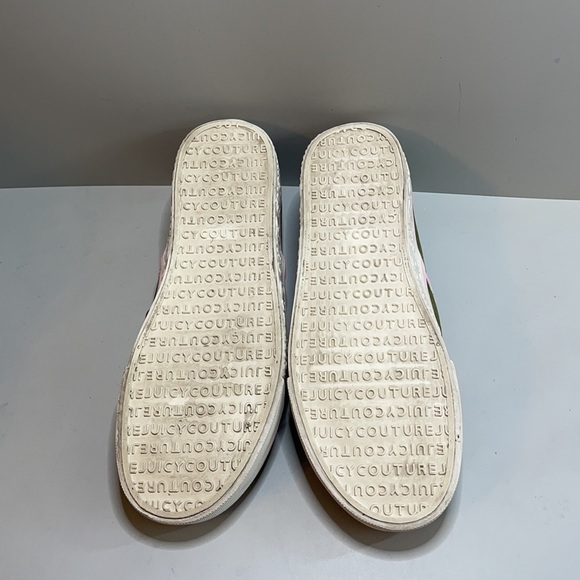 Juicy Couture green satin w/pink trim slip on shoe - Picture 10 of 11